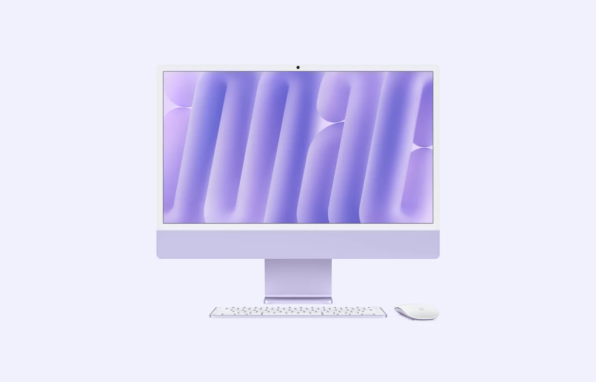 iMac — CPU de 8 núcleos, GPU de 8 núcleos — imagem de referência